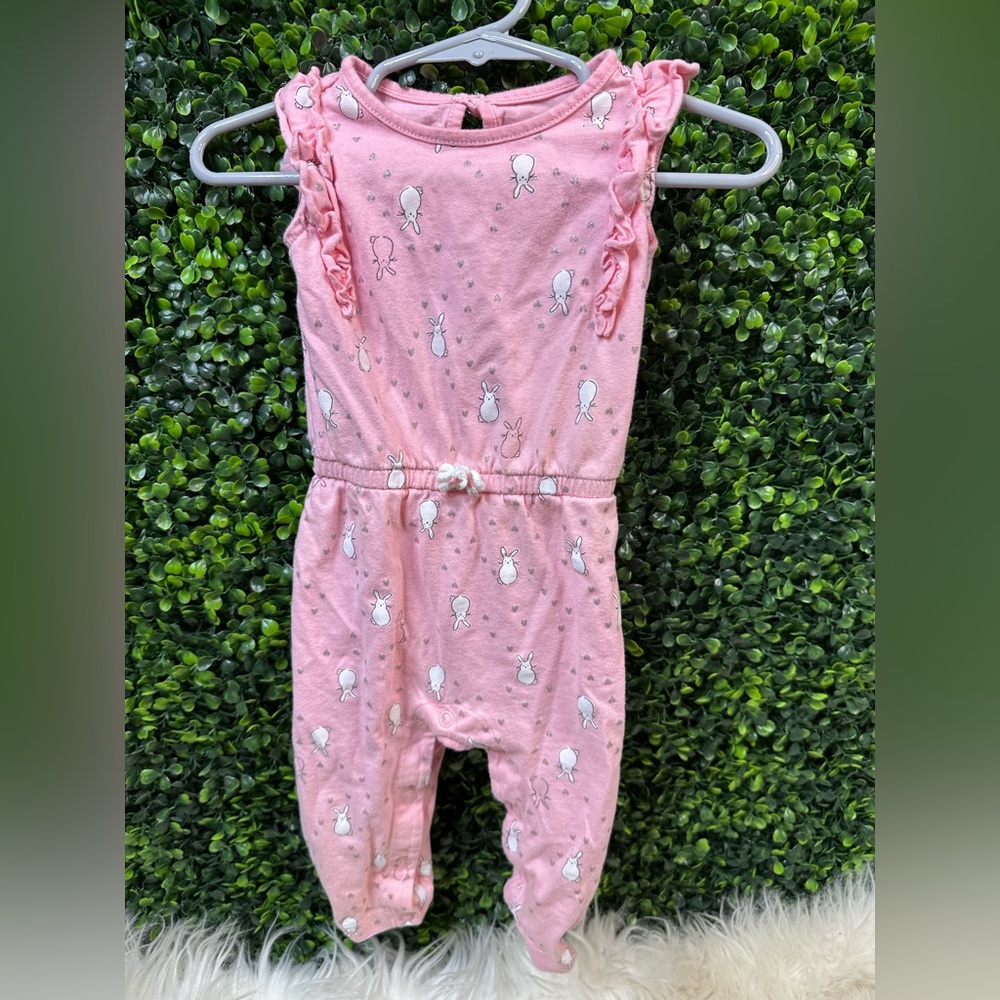 Carter's Pink Bunny Print‎ Baby Outfit